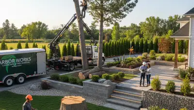 Landscape design and tree removal experts working in Charleston, SC coastal yard