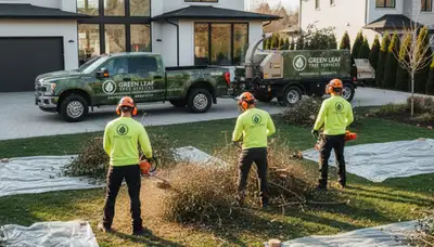 Professional shrub removal service in Charleston SC clearing overgrown bushes and landscape debris