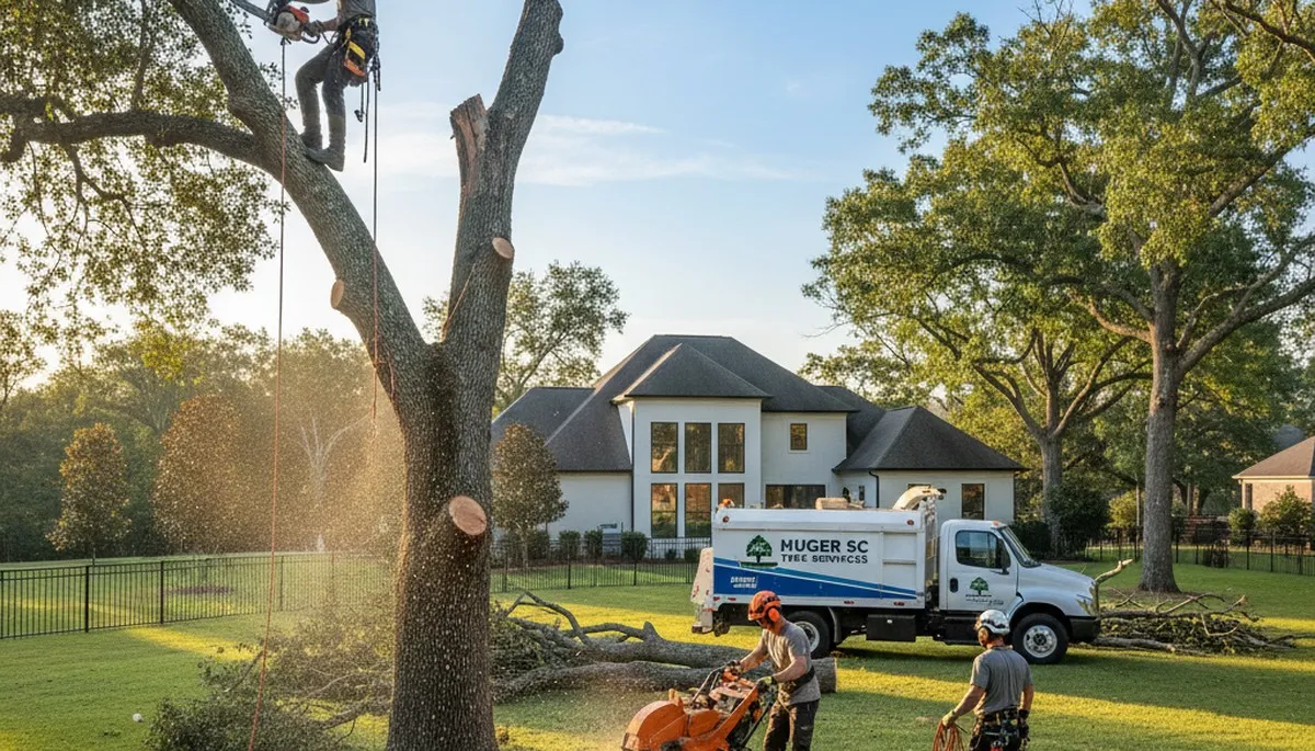 Professional tree removal service team working in Charleston, SC
