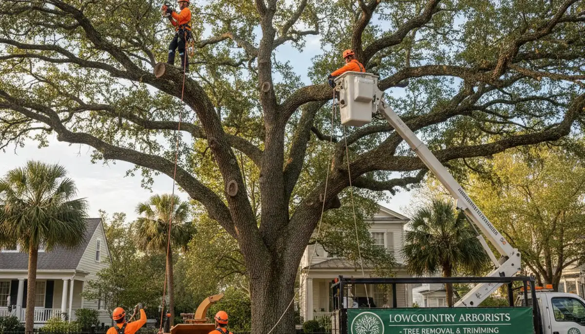 Professional tree removal service in Charleston SC improving yard safety and curb appeal